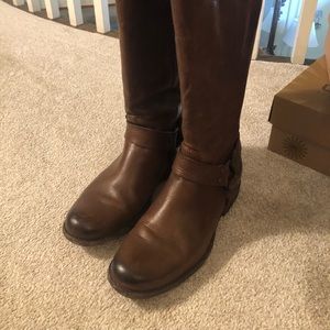 Frye Boots!  Phillip Harness Tall-Cognac size 8